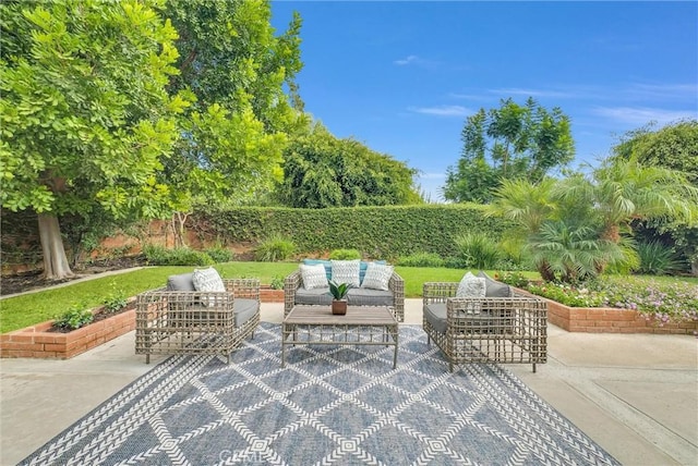 view of patio / terrace with outdoor lounge area