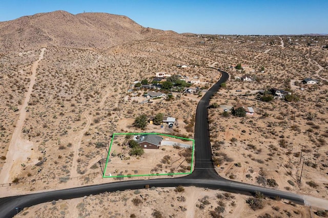 aerial view featuring a mountain view