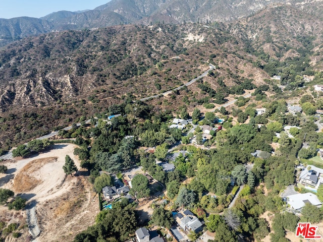 bird's eye view with a mountain view