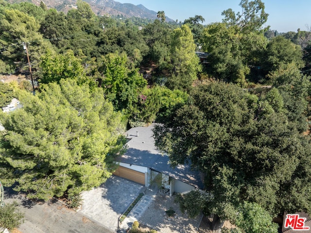 aerial view featuring a mountain view