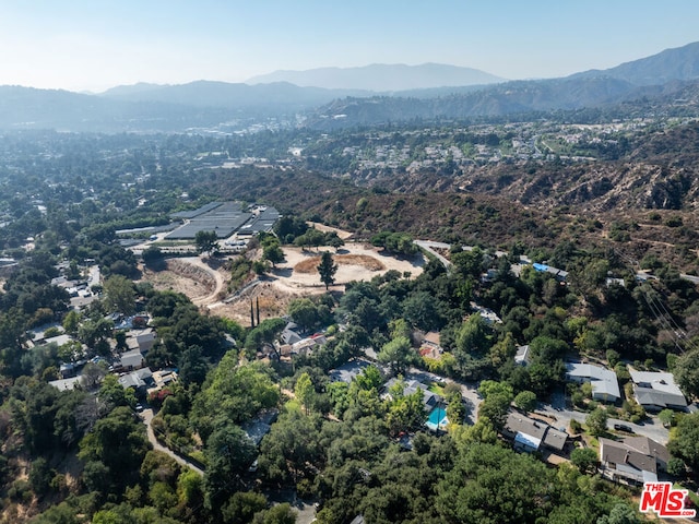 drone / aerial view with a mountain view