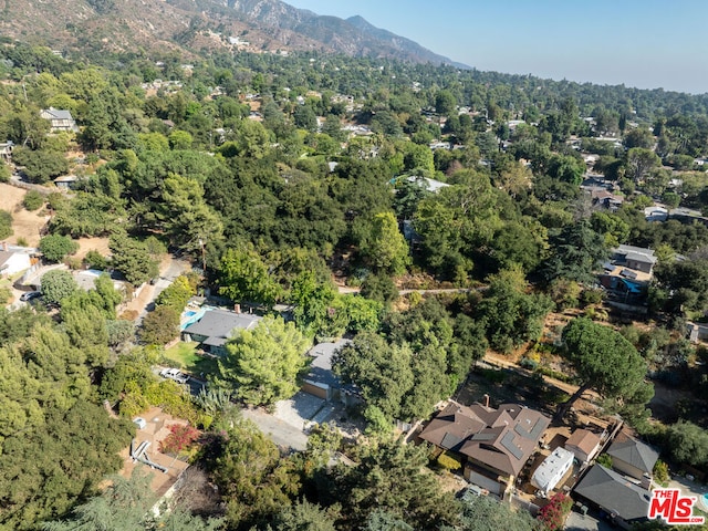 bird's eye view with a mountain view