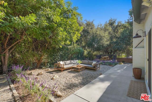 view of patio / terrace with an outdoor hangout area