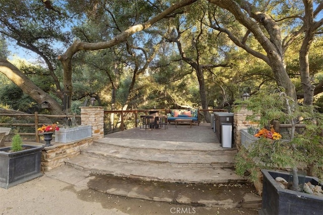 view of wooden deck