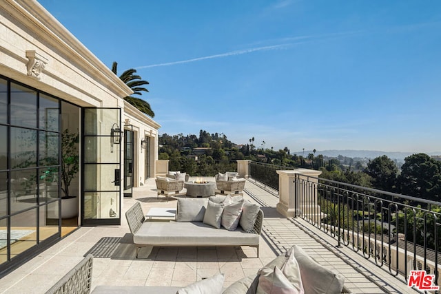 balcony with an outdoor living space