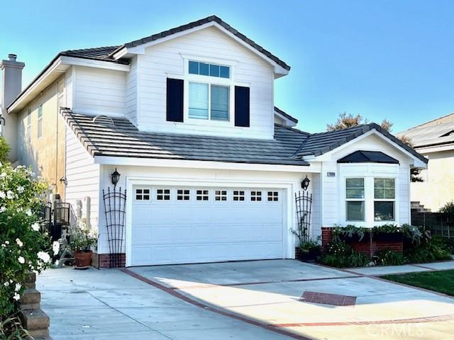 view of front property with a garage