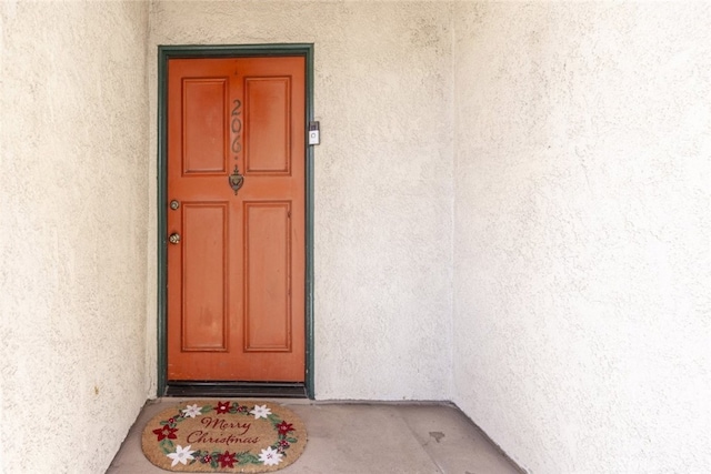 view of doorway to property