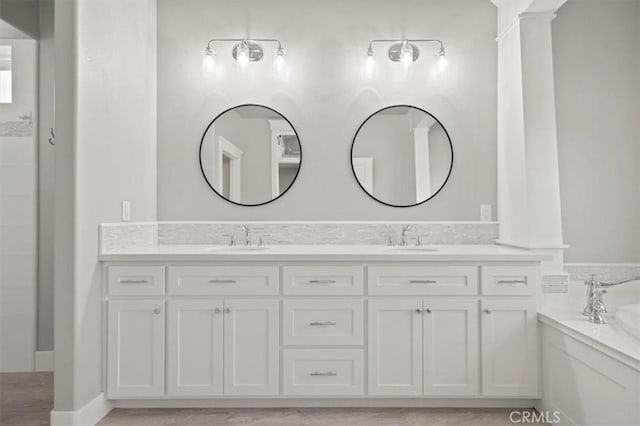 bathroom with vanity