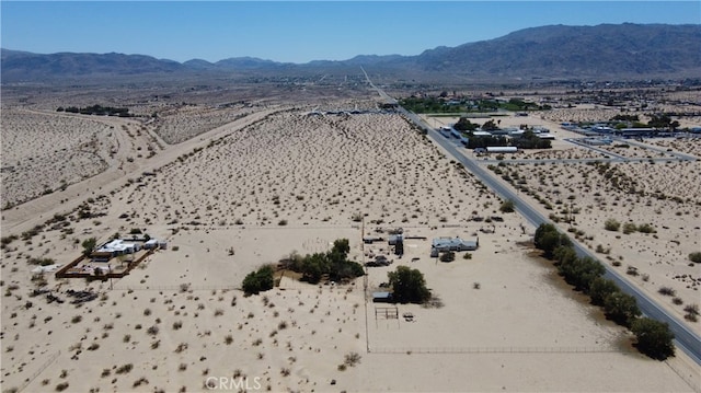 drone / aerial view with a mountain view