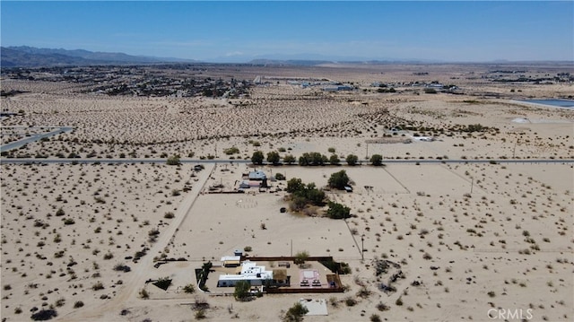 aerial view with a mountain view