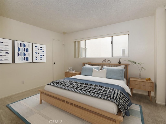 1600 Ardmore Ave Unit 320, Hermosa Beach, CA 90254 - bedroom featuring carpet, baseboards, and a textured ceiling