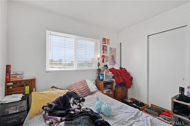 bedroom featuring a closet