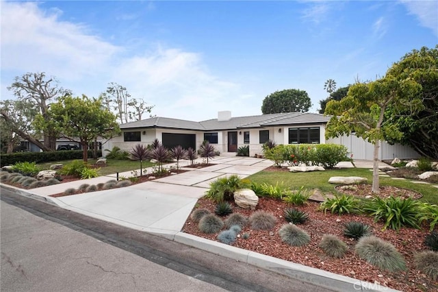 ranch-style home with a front yard