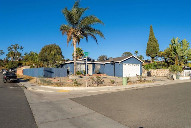 view of front facade with a garage