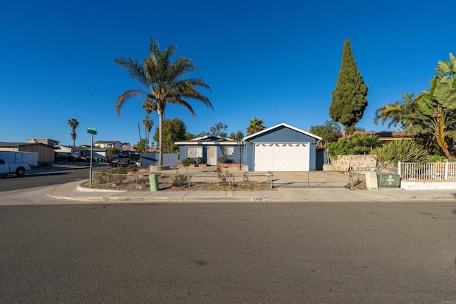 view of front facade with a garage