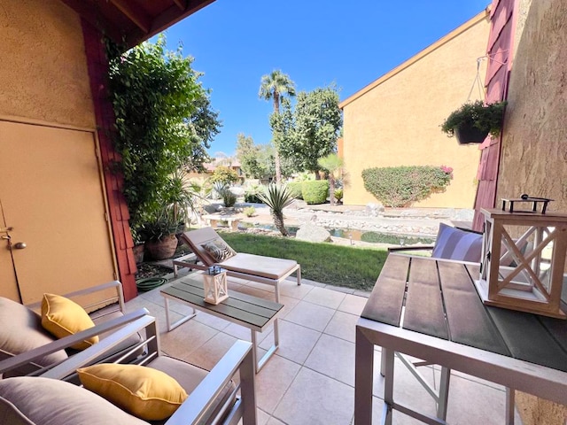 view of patio / terrace featuring an outdoor hangout area