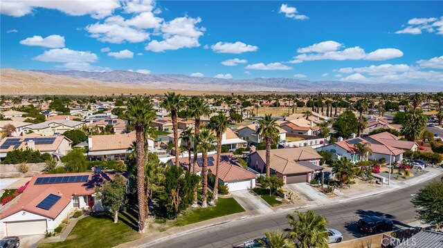 aerial view with a mountain view