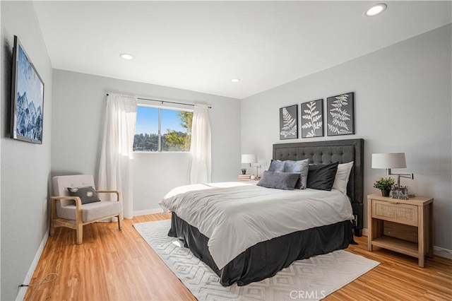 bedroom featuring hardwood / wood-style floors