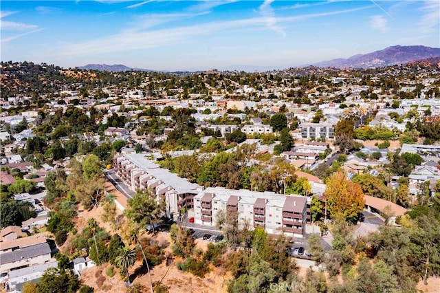 aerial view featuring a mountain view