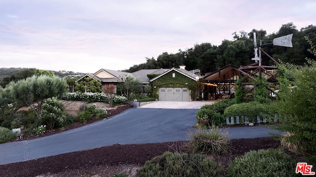 view of front of house featuring a garage