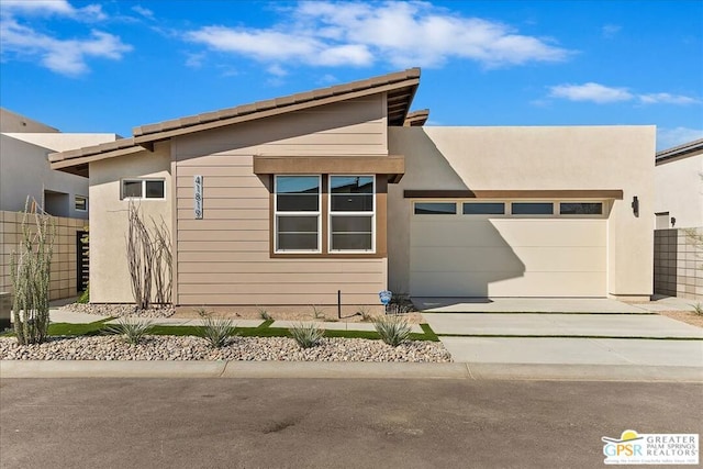 view of front of home featuring a garage