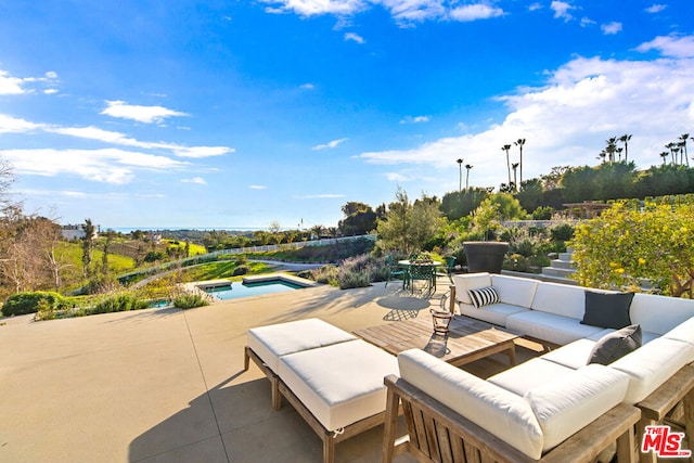 view of patio / terrace featuring outdoor lounge area