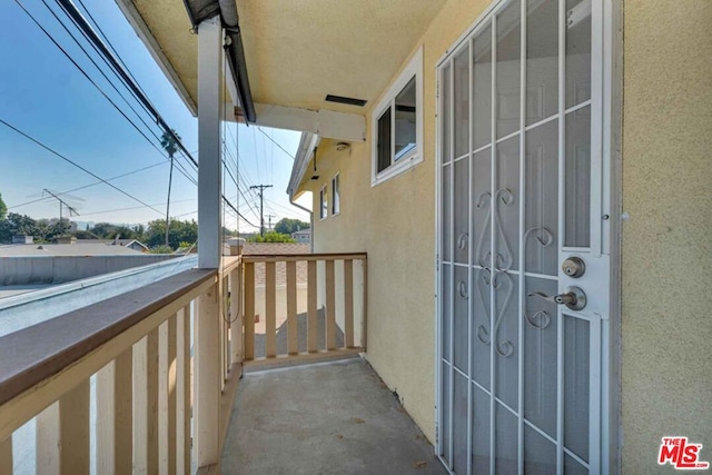 view of balcony