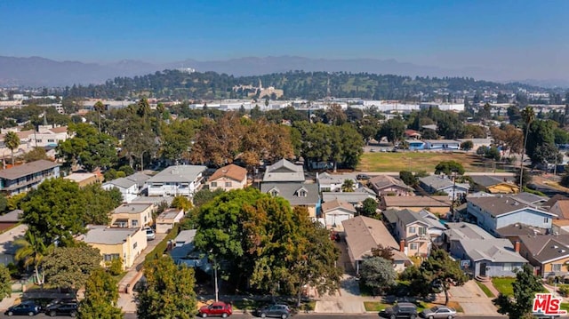 bird's eye view featuring a mountain view