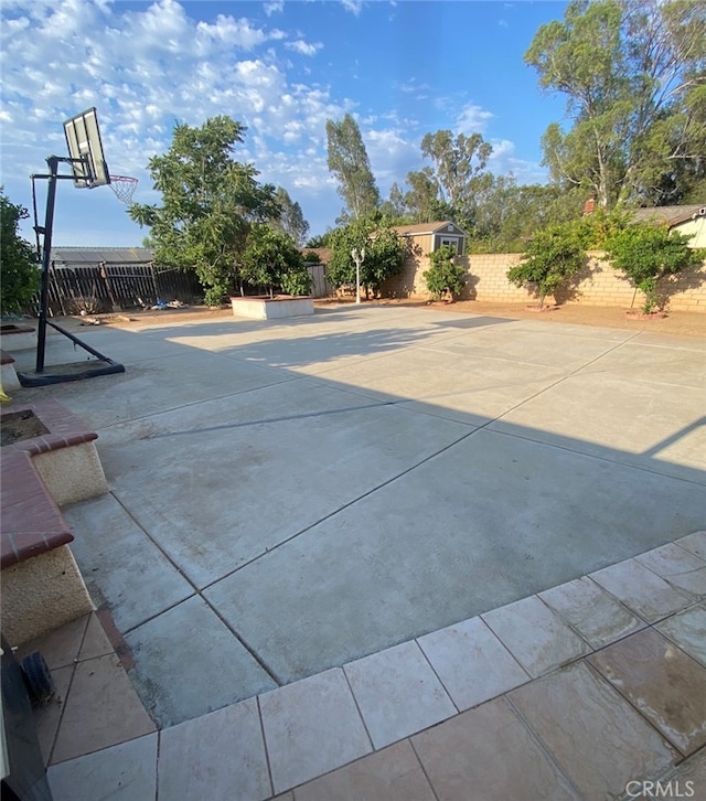 view of basketball court