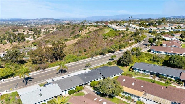 aerial view featuring a mountain view