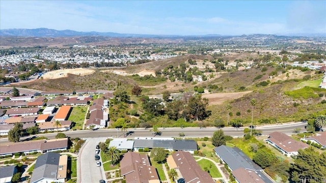 aerial view featuring a mountain view