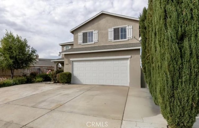 view of property featuring a garage