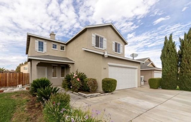 view of front property featuring a garage