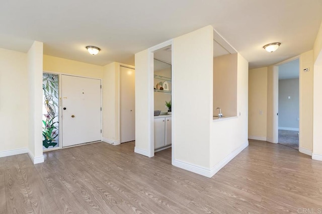 entryway featuring light wood-type flooring