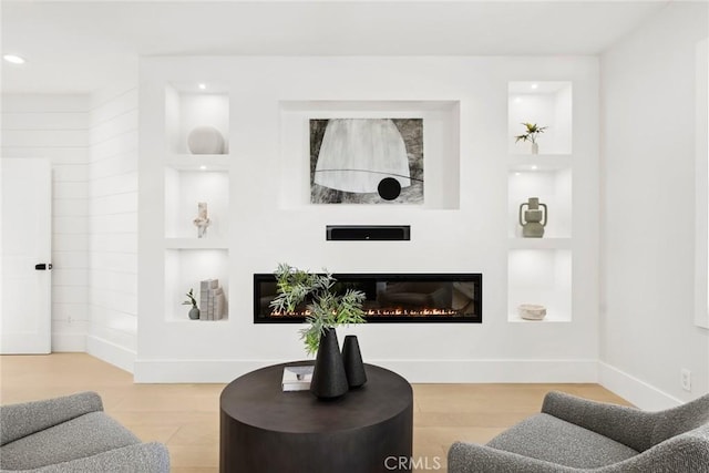 living room featuring hardwood / wood-style floors