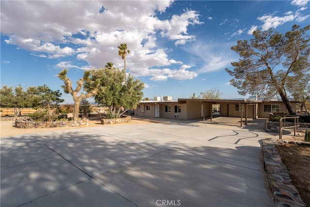 view of front of home with a patio