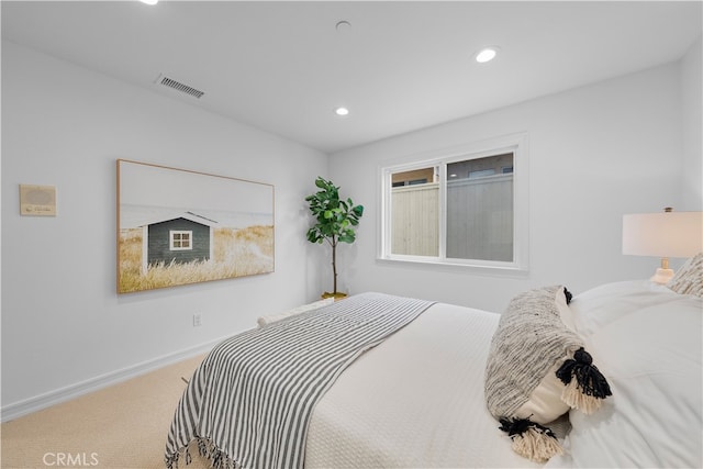 view of carpeted bedroom