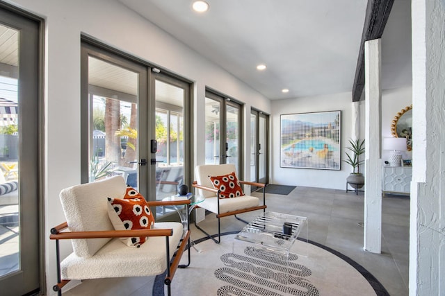 sunroom / solarium with french doors