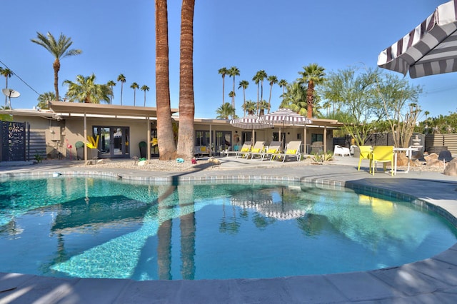 view of pool with a patio