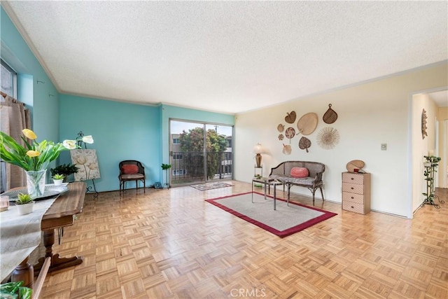 191 Kennebec Ave Unit 301, Long Beach, CA 90803 - living area featuring a textured ceiling