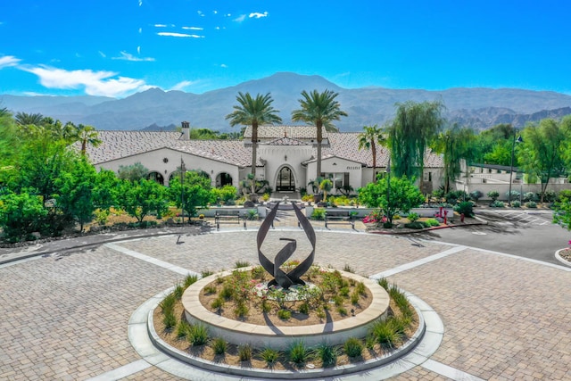 view of property's community with a mountain view