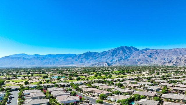 drone / aerial view with a mountain view