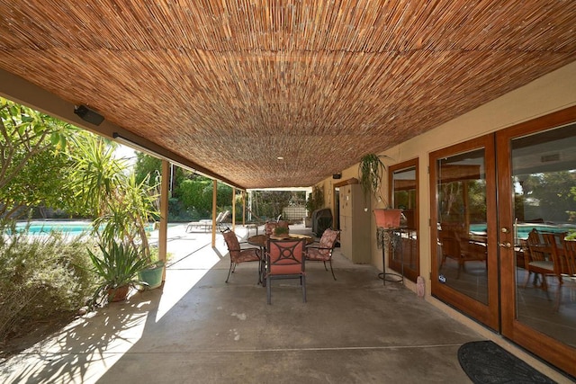 view of patio with french doors