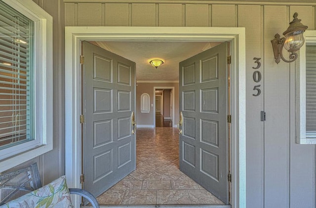 view of doorway to property