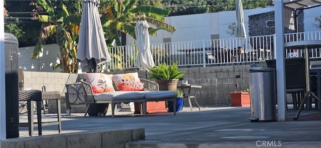 view of patio with fence