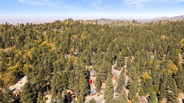 aerial view featuring a mountain view