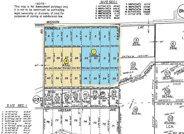 4321 E Mission Ave, Merced, CA 95341 - map of parcels