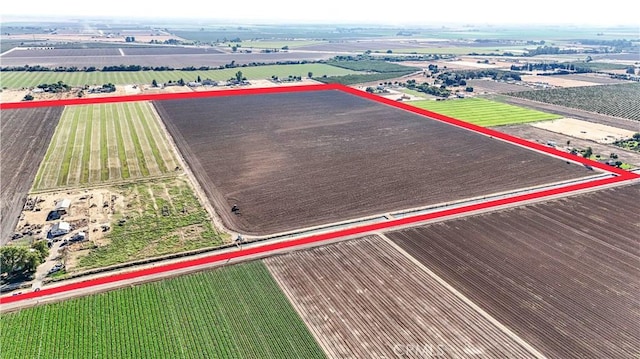 4321 E Mission Ave, Merced, CA 95341 - aerial view of sparsely populated area with large plots for crops and property boundaries highlighted