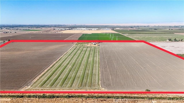 4321 E Mission Ave, Merced, CA 95341 - overview of rural landscape with property boundaries highlighted