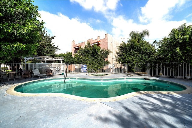 view of pool with a patio area